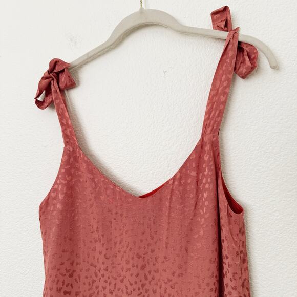 [NAF NAF] Coral Animal Print Shoulder Bow Strap Sleeveless Blouse Size Small S - Picture 5 of 10